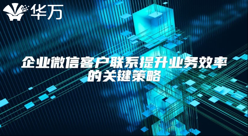 企业微信客户联系提升业务效率的关键策略