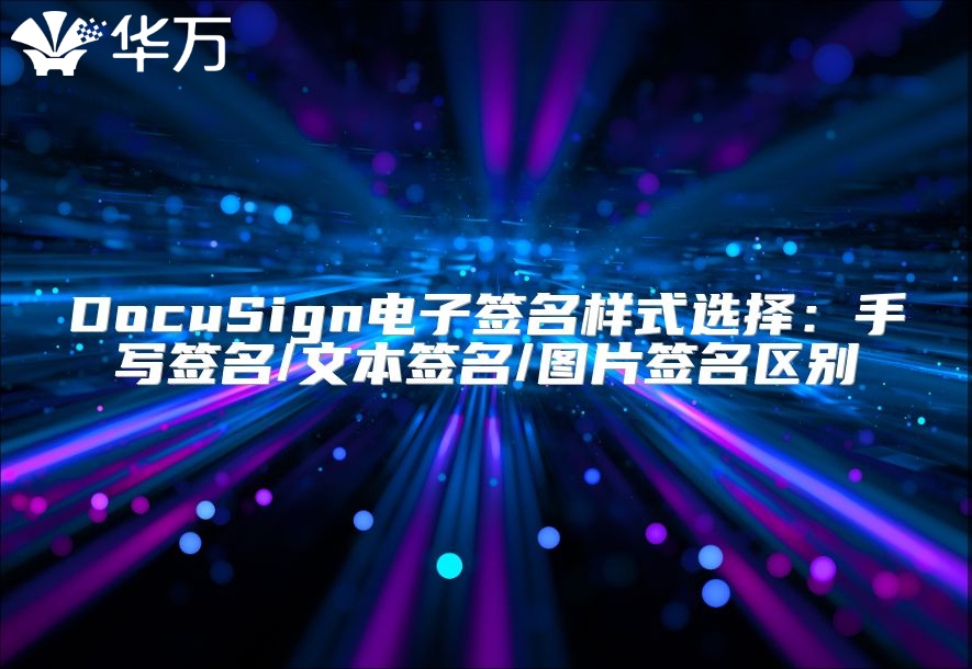 DocuSign电子签名样式选择：手写签名/文本签名/图片签名区别