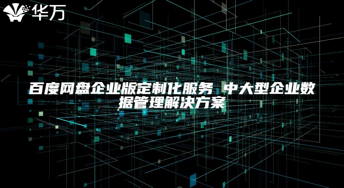 百度网盘企业版定制化服务 中大型企业数据管理解决方案