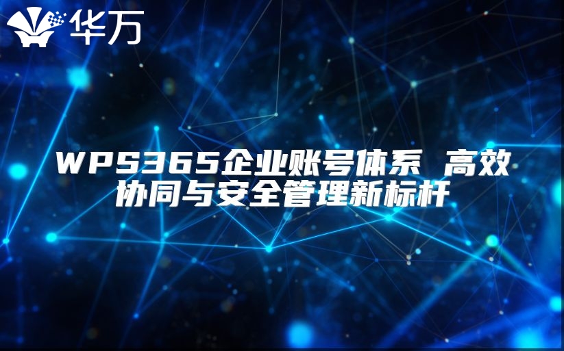 WPS365企业账号体系 高效协同与安全管理新标杆