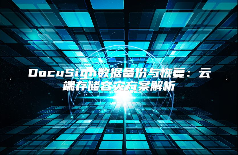 DocuSign数据备份与恢复：云端存储容灾方案解析