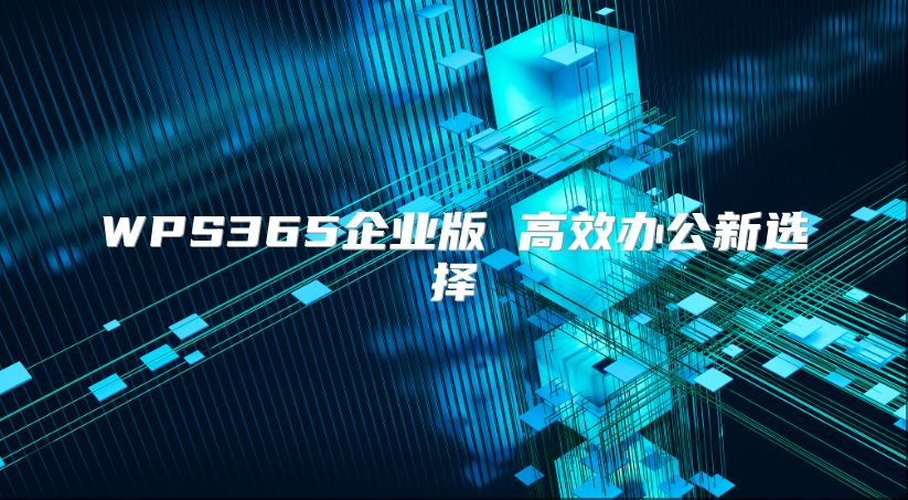 WPS365企业版 高效办公新选择