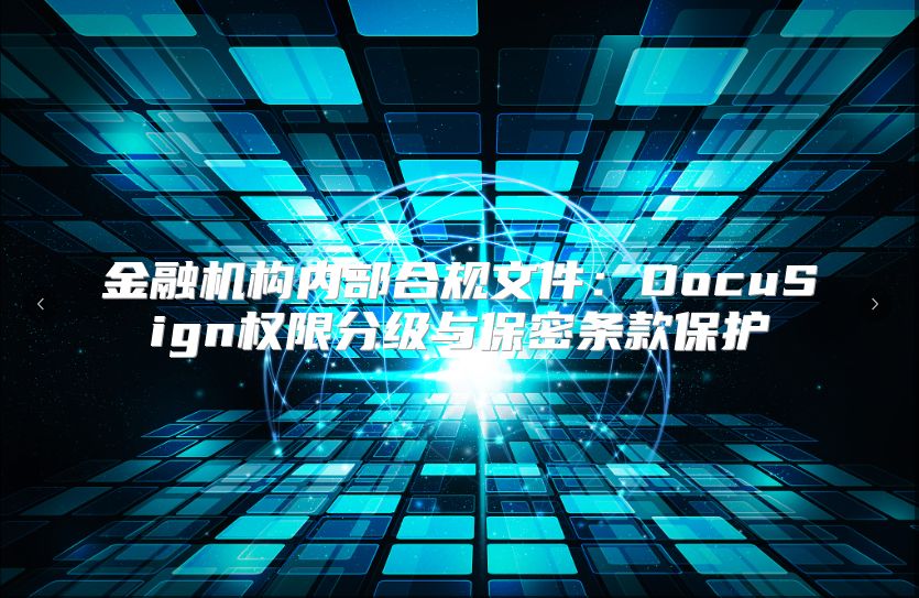 金融机构内部合规文件：DocuSign权限分级与保密条款?；? class=