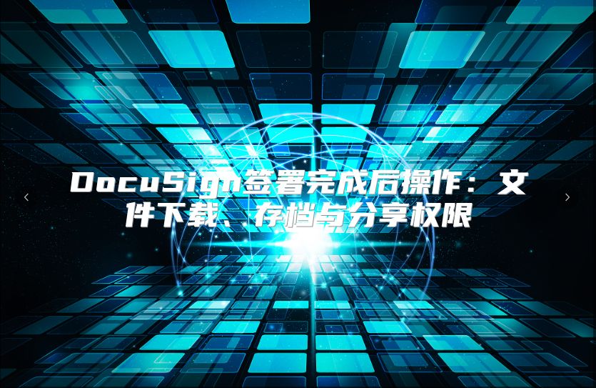 DocuSign签署完成后操作：文件下载、存档与分享权限