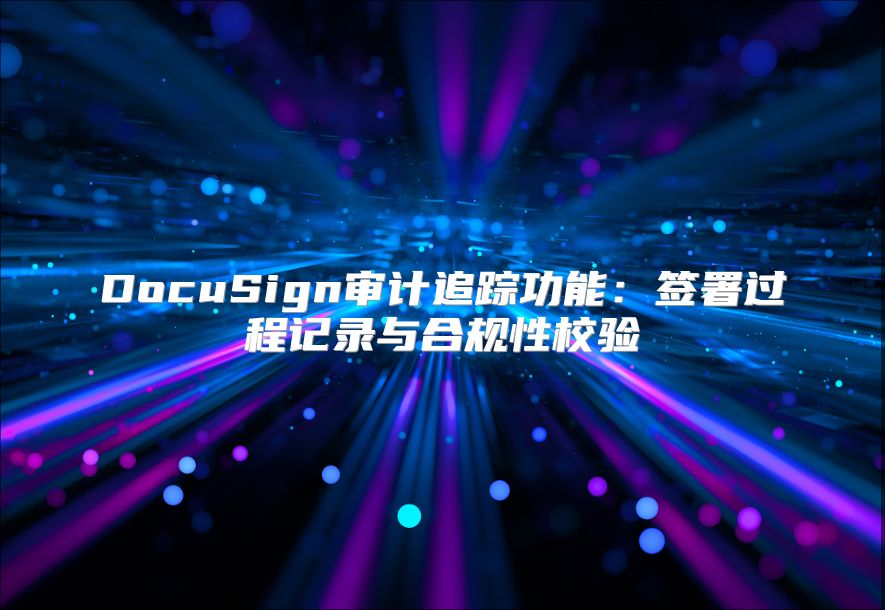 DocuSign审计追踪功能：签署过程记录与合规性校验