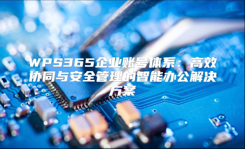WPS365企业账号体系：高效协同与安全管理的智能办公解决方案