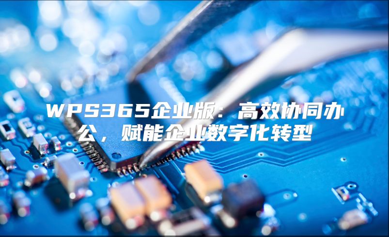 WPS365企业版：高效协同办公，赋能企业数字化转型