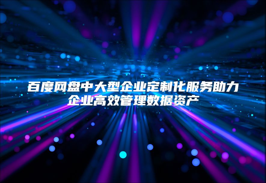 百度网盘中大型企业定制化服务助力企业高效管理数据资产