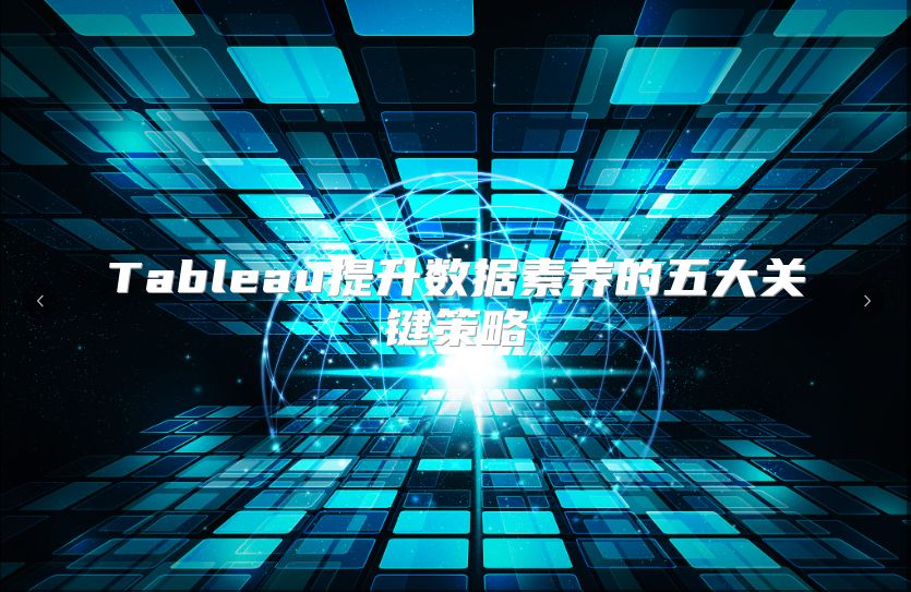 Tableau提升数据素养的五大关键策略